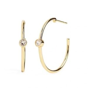 Marrin Costello X Rachel Zoe Curateur Mystic Hoop Earrings 14k Gold Plated